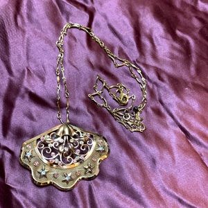 Art Deco gold filled Pin/Pendant w/chain